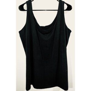 Womens Black Tank Top Cotton/Spandex (No size tag)